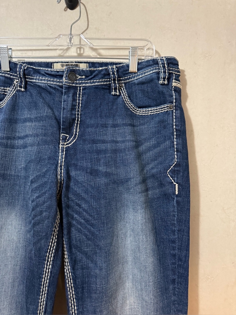 Rock & Roll Denim Mid Rise Trouser Jeans W33 L32 Western